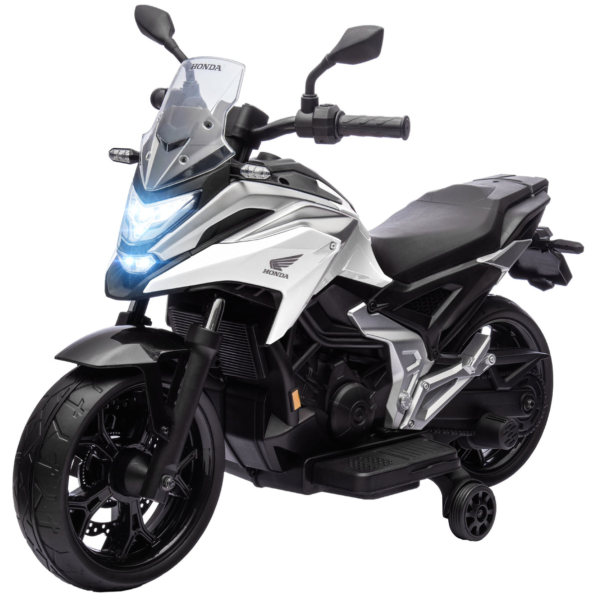 Elektro-Kindermotorrad, Honda, 3 km/h, Musik & Licht, 3-6 Jahre, bis 30 kg, Wei?