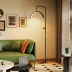 LED Halbmond Wimpern Lampe mit Telefonhalter 350° Drehbar Beauty-Ringlicht Warme Lampe mit Einstellbar Höhe