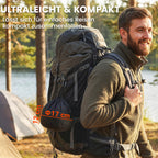 Camping Kochgeschirr Set Anti-Verbrühungsgriffen 8-teilig Grau