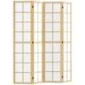 4 Panel Folding Room Divider, Freestanding Room Separator, Indoor Privacy Screen for Living Room, Bedroom, 160 x 170cm