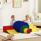 5-teiliges Softbaustein-Set f¨¹r Babys & Kleinkinder, Schaumstoff, Kunstleder, 5 kreative Formen, Indoor-Set zum Klettern, Krabbeln, Spielen, Bunt