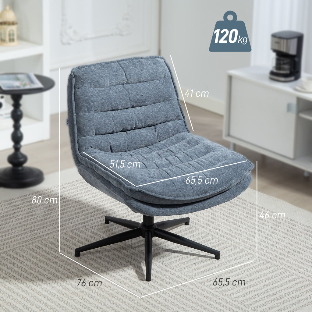 Drehbarer B¨¹rostuhl mit breitem Sitz, Ger?umiger Polsterstuhl f¨¹rs B¨¹ro, Arbeitszimmer, Dunkelgrau