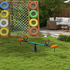Kinderwippe 360° drehbar 2 Sitzer UV-beständig Gartenwippe bis 90kg mit Griff 3-zackig Stützbeinen für Kinder 3-8 Jahre