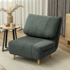 2-in-1 Schlafsessel G?stebett, verstellbare Kopfst¨¹tze Cord-Optik 82 cm x 87 cm x 89 cm Gr¨¹n