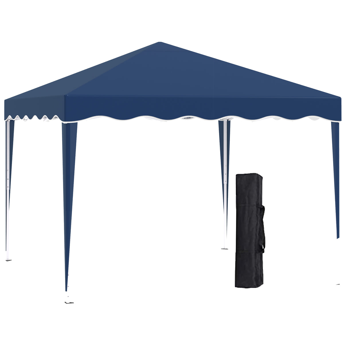  Faltpavillon Pavillon 3 x 3 m Gartenpavillon faltbar Partyzelt h?henverstellbar Gartenzelt mit Transporttasche UV-Schutz Stahl Oxford Blau