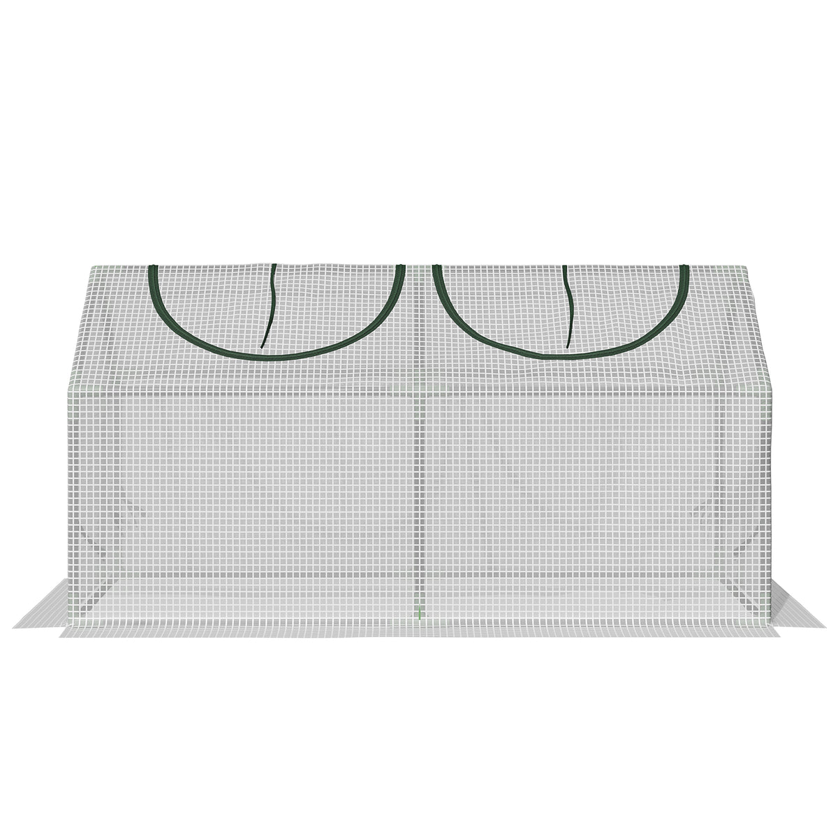 Gewächshaus mit Fernster, PE-Gitterfolie, Foliengewächshaus aus Stahl, Treibhaus für Balkon, Garten, Tomatenhaus 120x60x60cm, Tomatengewächshaus für Gemüse, Blumen, Pflanzen, Weiß