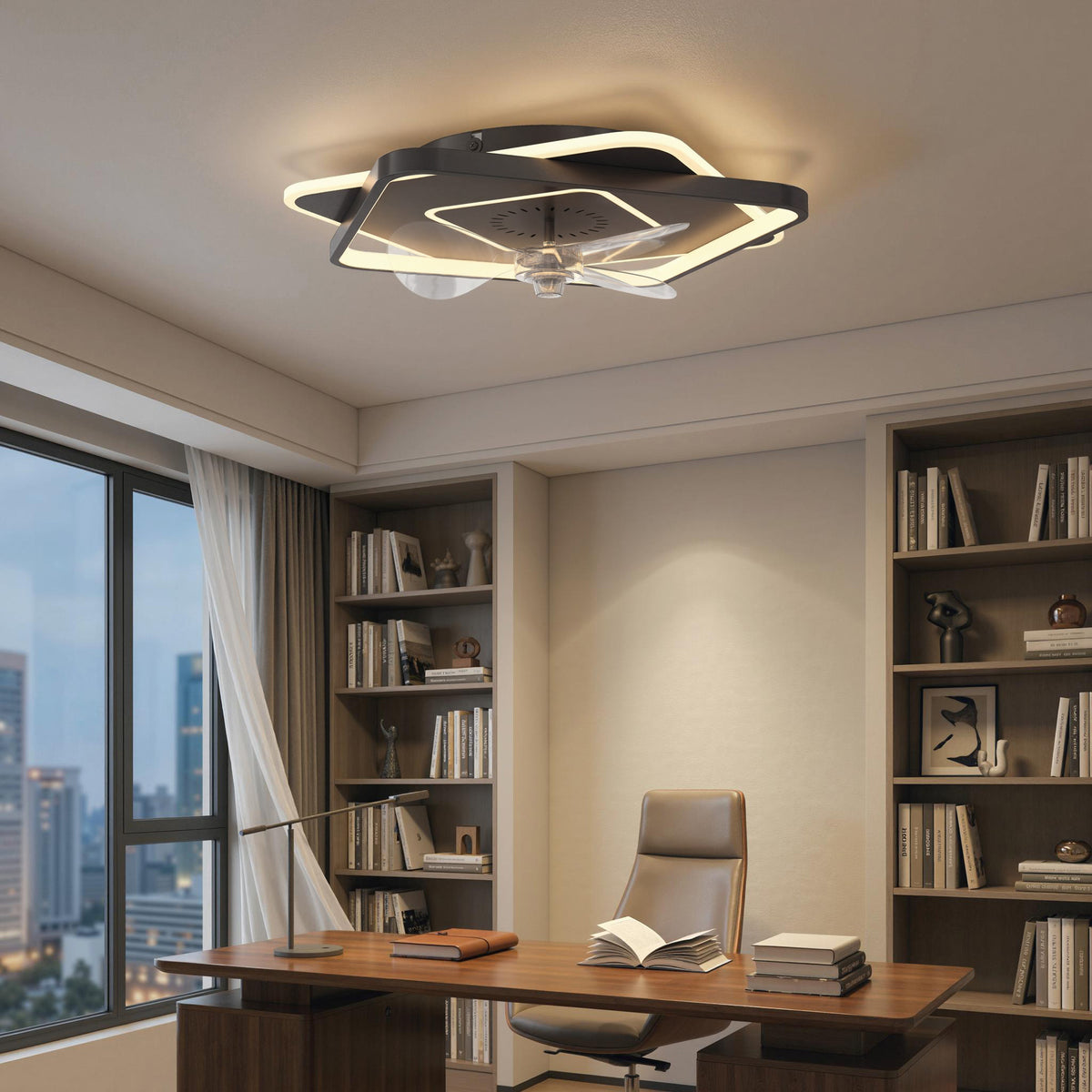 Deckenventilator mit Licht und Fernbedienung, LED-Deckenventilator mit 6 Geschwindigkeiten, 3 Farbtemperaturen