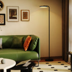 LED-Stehlampe mit magnetischer Fernbedienung, flexibel verstellbar, drehbar, Metall, Schwarz