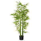 K¨¹nstliche Bambus-Pflanze, 924 Bl?tter, robuster Topf, Kunstmoos, Kunststoff, Gr¨¹n