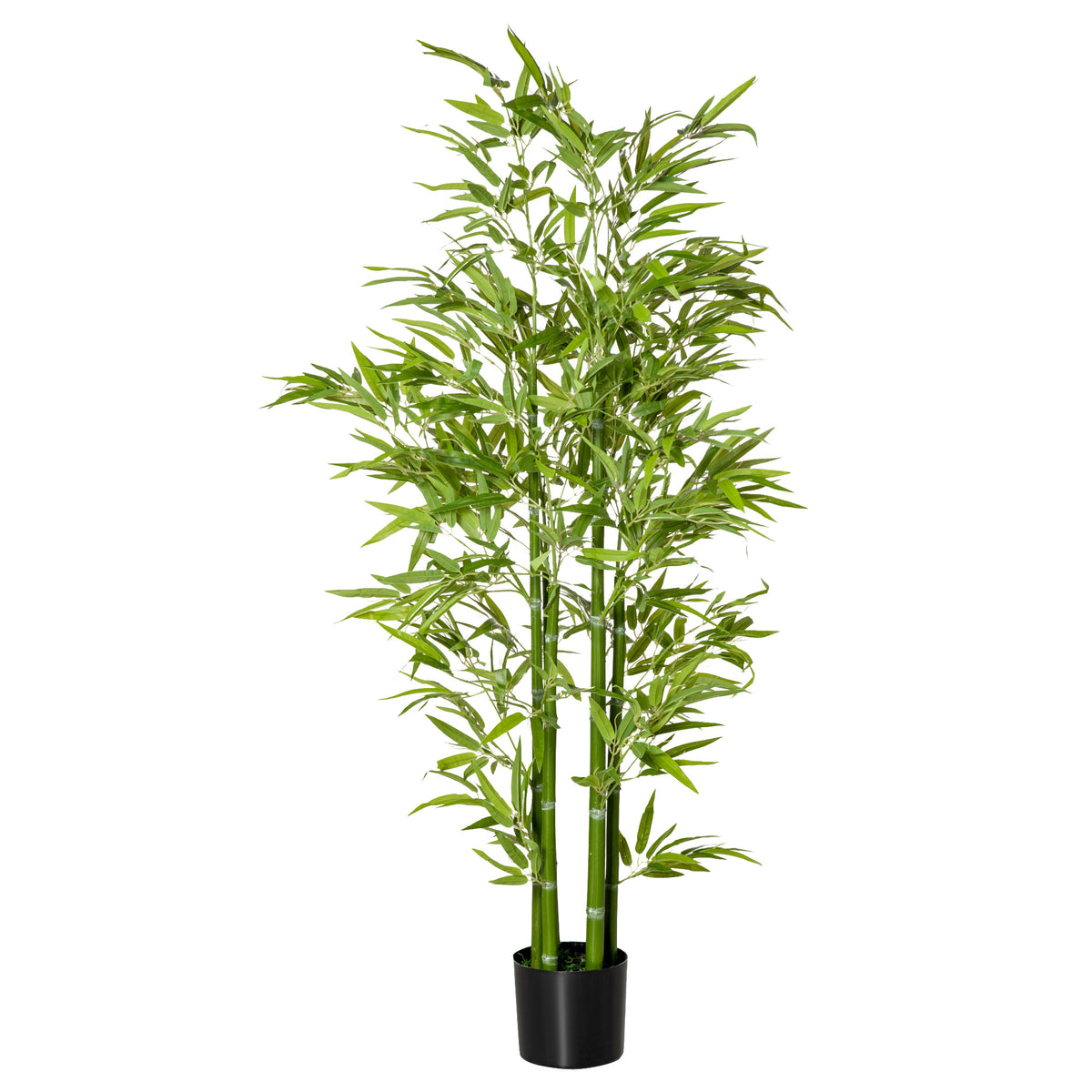 K¨¹nstliche Bambus-Pflanze, 924 Bl?tter, robuster Topf, Kunstmoos, Kunststoff, Gr¨¹n