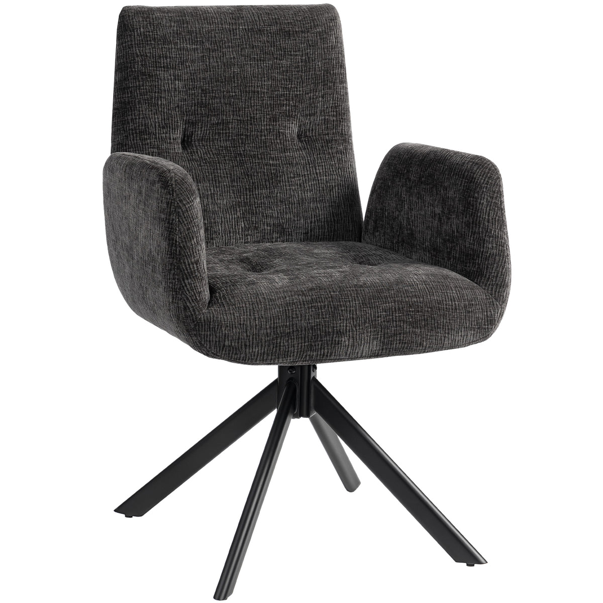 Polstersessel, Akzentsessel, modernes Design, drehbar, bis 120 kg, Schwarz