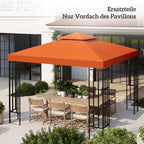 Gazebo Replacement Canopy 3x3 m-Rusty Red