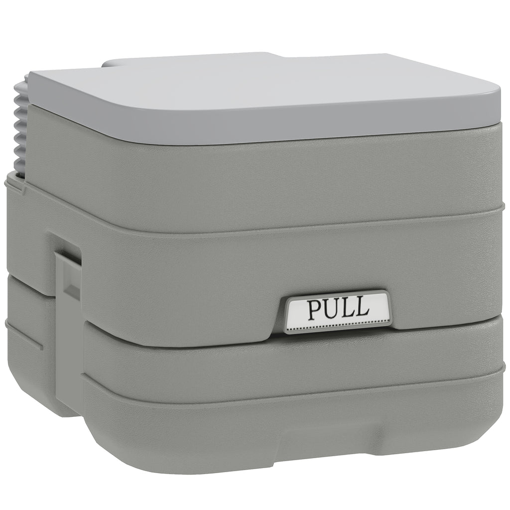 10L Plastic Portable Toilet - Grey