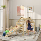 3 in 1 Kids Climbing Set Indoor with Sliding Ramp, Foldable design, Gift for 2-6 Years Old