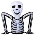 Aufblasbares Halloween-Skelett, aus dem Boden kriechend, mit LED-Lichtern, gruselige Deko für Innen- und Außenbereich