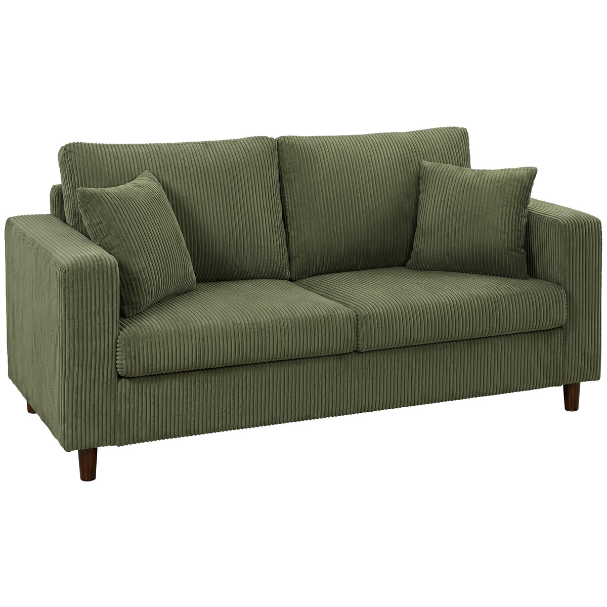 2-Sitzer-Sofa, 170 cm Couch mit Kord-Optik, Breite, Tiefe Sitzfläche
