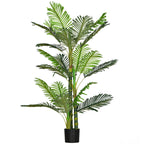 Kunstpflanze, künstliche Palme, inkl. Übertopf; 19,5 cm x 19,5 cm x 150 cm, Grün + Schwarz