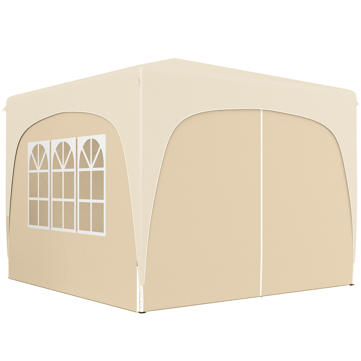 3 x 3m Pop-Up Gazebo Shelter, with Accessories - Sand