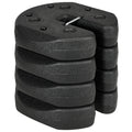 Total 12KG Gazebo Weights Set of 4, Weights for Gazebo Legs with Reinforce Pins and Carry Belt, for Canopies Tents