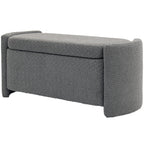 Sitzbank mit Stauraum Flurbank Schuhbank, gepolstert, 105 cm x 44 cm x 45,5 cm. Grau