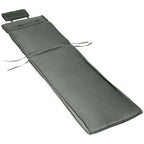 Liegenauflage Liegenpolster Gartenliege mit Kopfkissen abnehmbar Bezug Grau 198 x 53 x 5 cm NUR Kissen