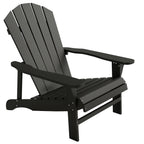Adirondack Stuhl wetterfest Adirondack Chair aus Holz Outdoor Gartenstuhl mit Hoher Rückenlehne Armlehnen