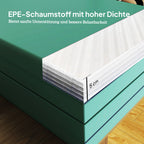 Trainingsmatte Faltbare Fitnessmatte Grün+Lila 180 x 60 x 5 cm