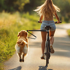 Dog Lead for Bicycle, Dog Leash for Cycling, Training, Jogging, Black