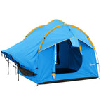 Autozelt Campingzelt, 3 Türen, wetterbeständig, 239cm x 210cm x 210cm, Orange + Blau