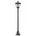 Outdoor Garden Solar Post Lamp Sensor Dimmable LED Lantern Bollard Pathway 1.6M Tall, Black