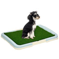 Puppy Training Pad, Indoor Portable Puppy Pad, with Artificial Grass, Grid, Panel, Tray, 63 x 48.5cm