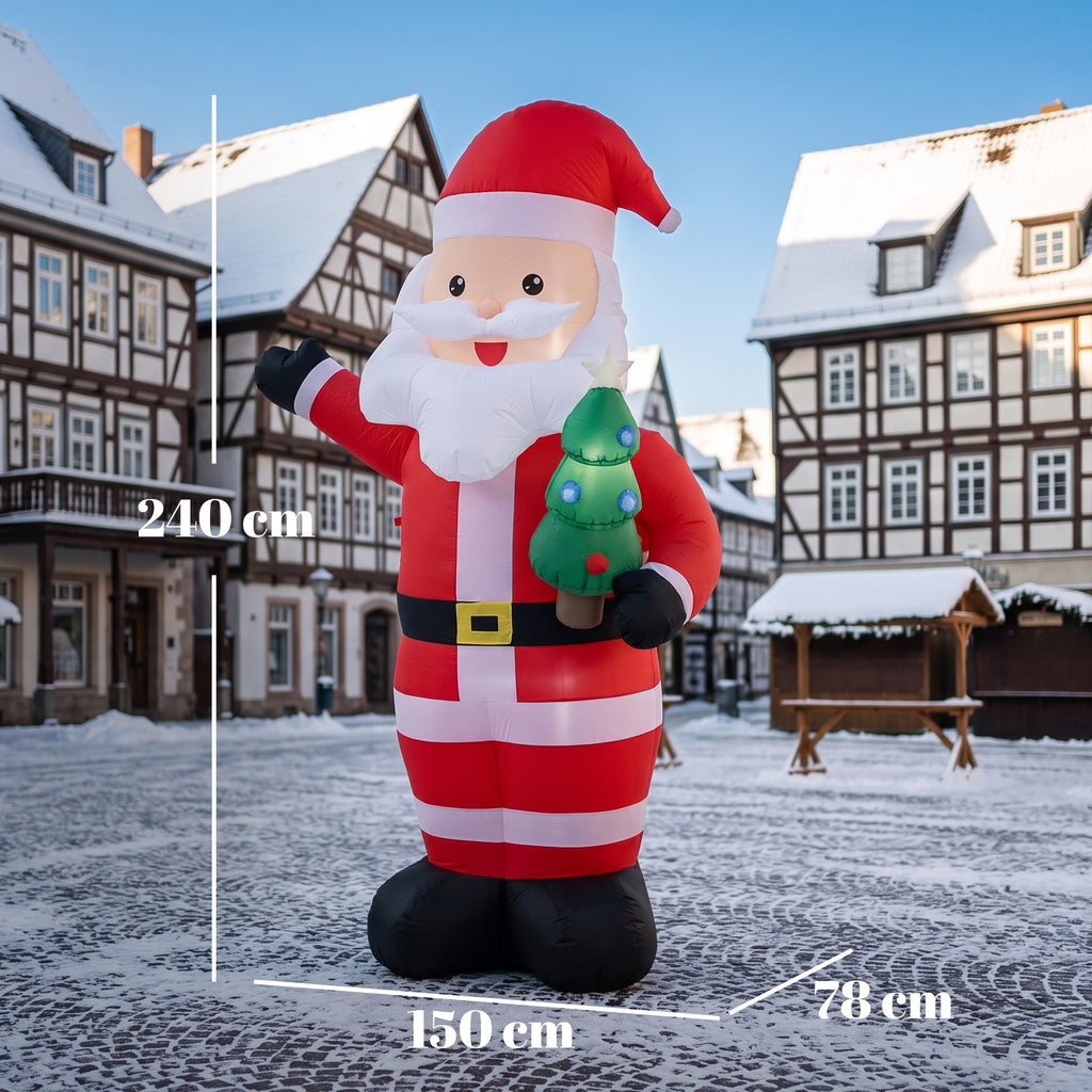Aufblasbarer Weihnachtsmann, 2,43 m, für Innen und Außen