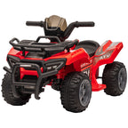 Kinder Quad Elektro 6V Kinderquad mit Vorwärtsfunktion, Musik, Elektro-Quad für Kinder 1,5-3 Jahre Rot