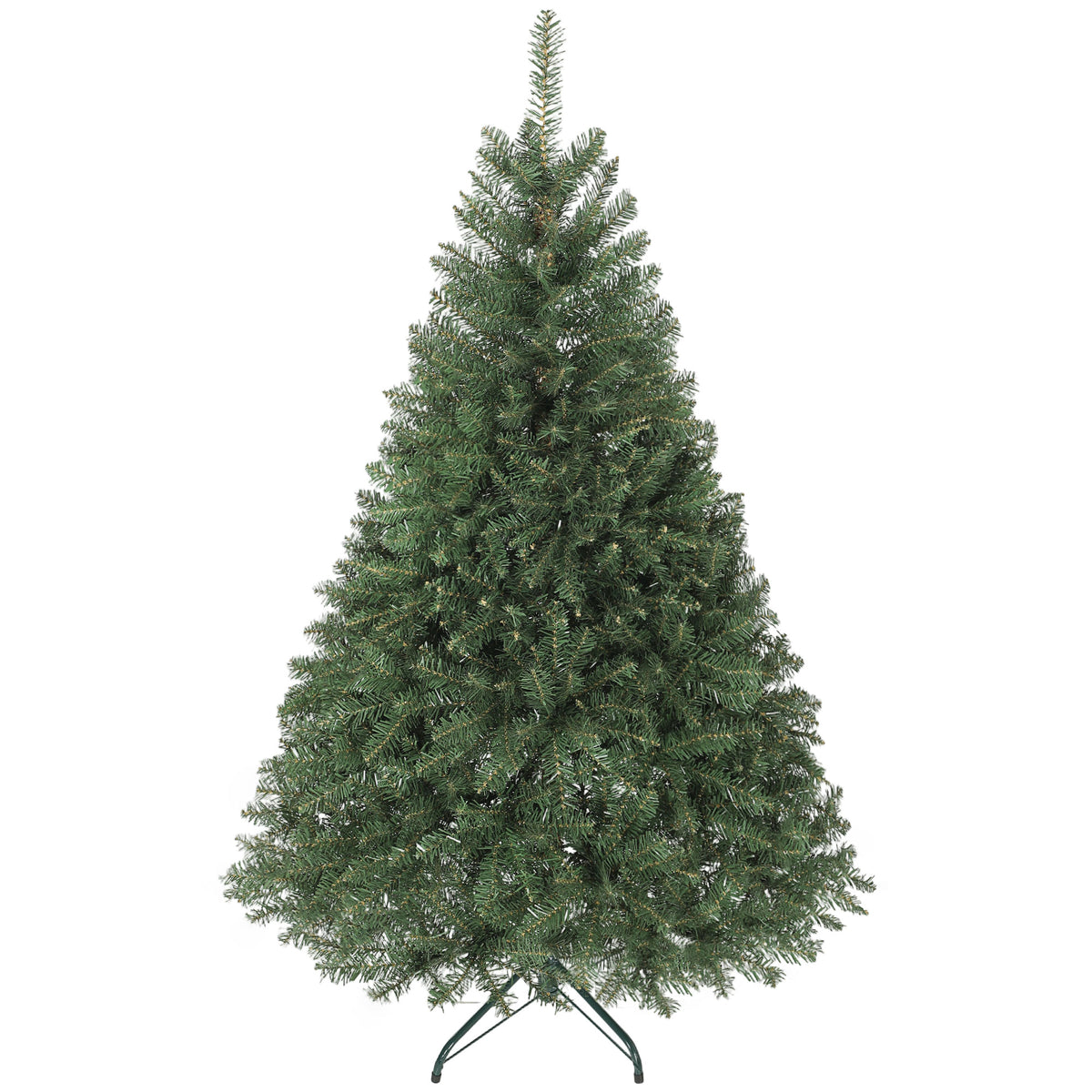 Künstlicher Weihnachtsbaum, 150 cm, klappbare Äste, Metallständer, vielseitig, Grün