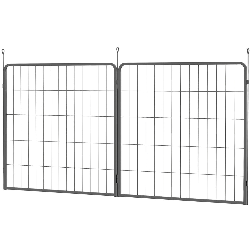 2 Piece Dog Pen Expansion Pack for 80cm High Pet Playpen with 3 Stakes, for Small and Medium Dogs