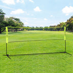 Badmintonnetz Set Faltbares Volleyballnetz 103/120/155H cm Gelb