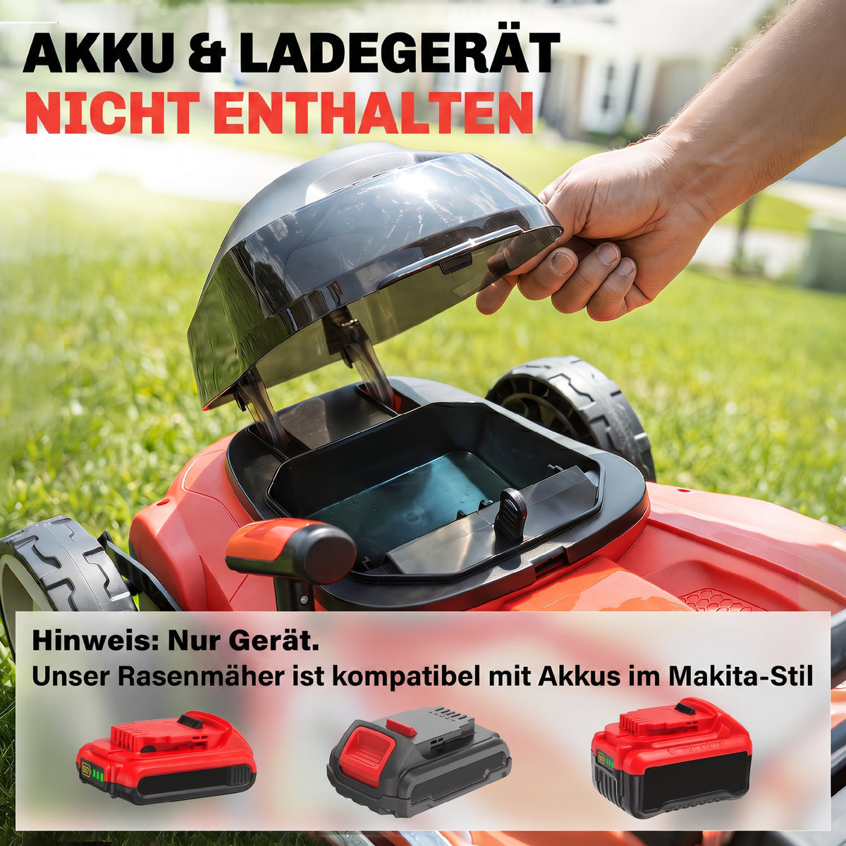 Elektro Rasenmäher 800 W 40 cm Schnittbreite mit 45L Fangkorb