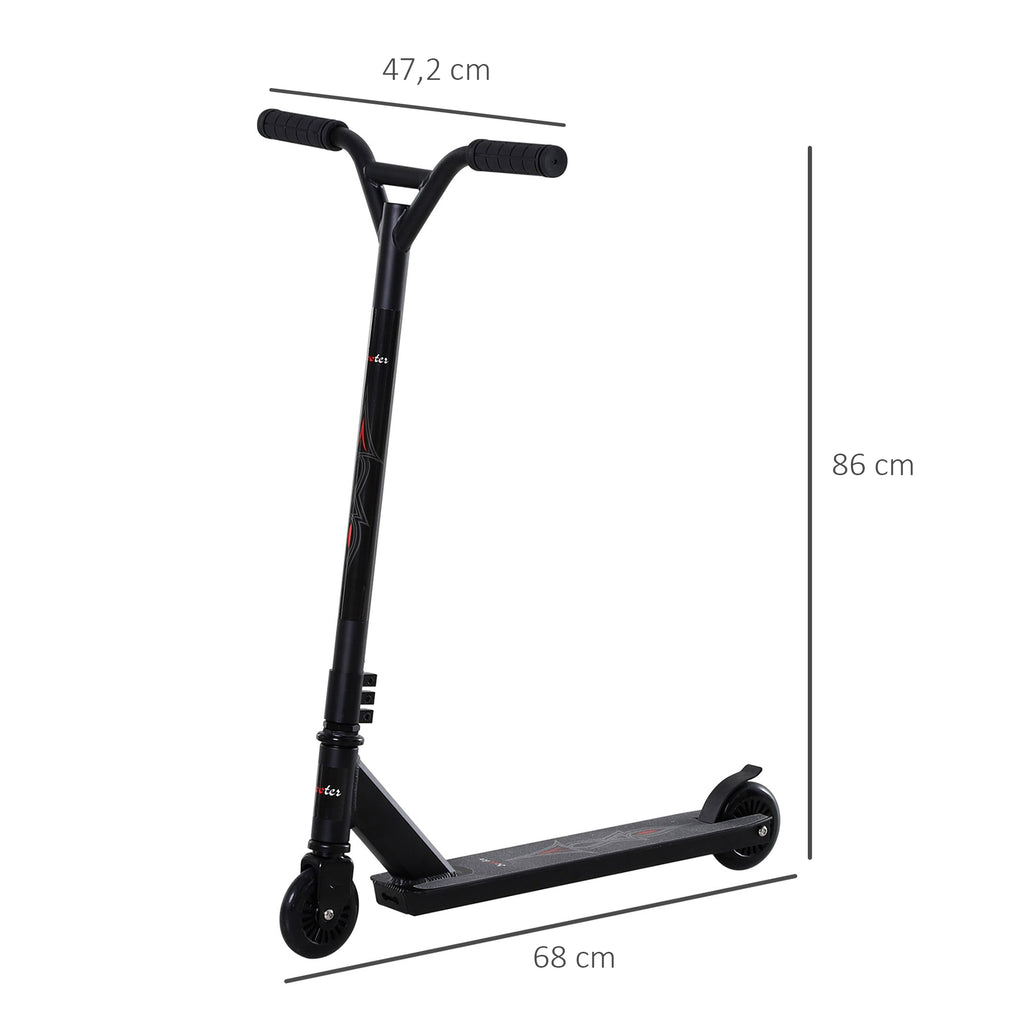 Stunt Scooters for Beginners Trick Stunt Scooter with Stable Performance Freestyle Kick Scooter for Teenagers 14 Years and Up Black