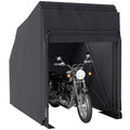 Motorrad Abdeckplane Faltbar Outdoor Motorradabdeckung Wasserdicht Winterfest XXL 345cmx135cmx191cm Schwarz