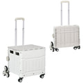 Einkaufstrolley Treppensteiger Mobile Transportbox, klappbar, Teleskopgriff, bis max. 65 Kilo belastbar, Wei?