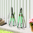  2 Pcs Garden Shears Set, Tree Lopper, Hedge Shears with Telescopic Extendable Handles, Garden Shears for Hedges, Shrubs and Bushes, Lightweight Shrub Care Kit for Cutting, Trimming