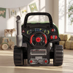 Kids Truck Engine Toy, Toy Steering Wheel with Spray, Lights and Sounds, Educational Gifts for 3-6 Years, Green