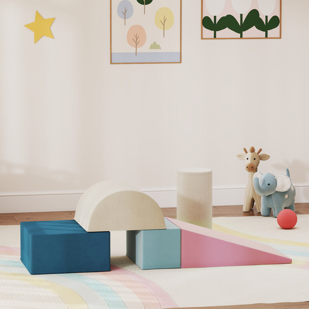 5-teiliges Schaumstoffbl?cke-Set f¨¹r Babys & Kleinkinder, zum Bauen, Spielen, Klettern, Indoor-Set, Schaumstoff, Bunt