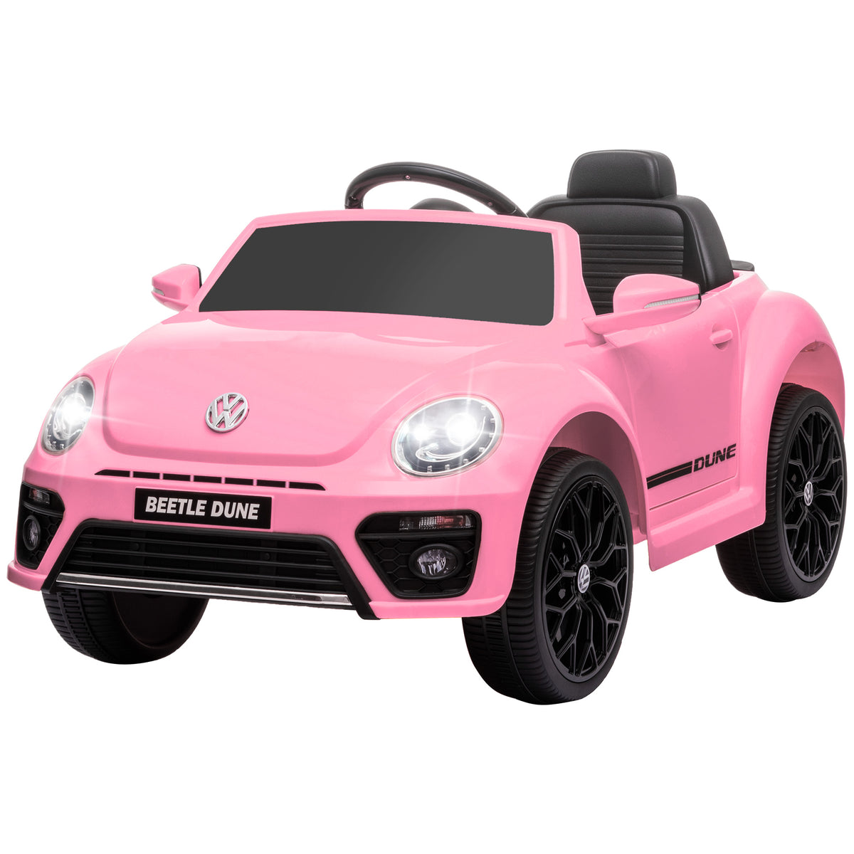 Elektro-Kinderfahrzeug, VW K?fer, 3-5 km/h, mit Fernbedienung & Musik, Rosa