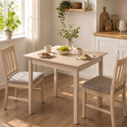 Küchentisch Esstisch Quadratischer Tisch, modernes Design, 75 cm x 75 cm x 76 cm, Naturholz