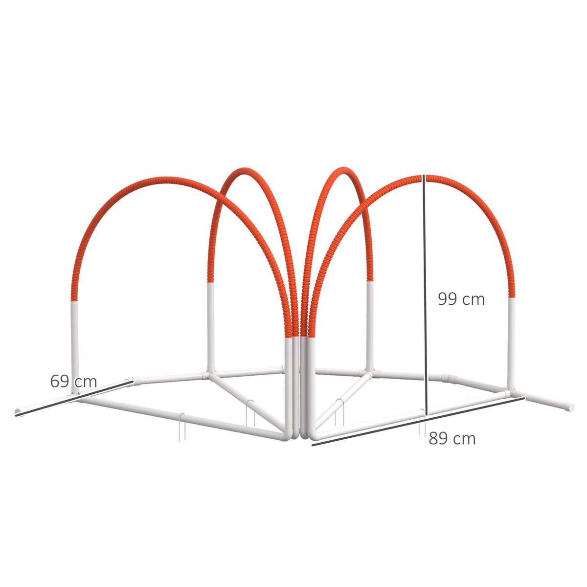 Dog Agility Equipment Set, Dog Agility Training Equipment for Dogs w/ Oxford Carry Bag, 4 PCS Weave Poles Orange