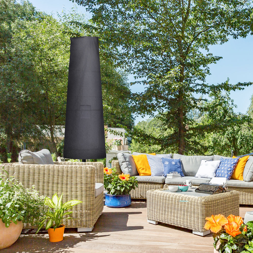 Garden Parasol Cover, Waterproof Outdoor Cantilever Banana Umbrella Protector, 300D Oxford Fabric, 240 x 48/70 cm for 3 m Cantilever Parasol, Black