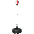 Punchingball, höhenverstellbar 147-165cm, befüllbarer Standfuß, Stahl, Schwarz+Rot+Weiß