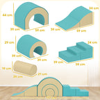 5-teiliges Softbaustein-Set f¨¹r Babys & Kleinkinder, Schaumstoff, Kunstleder, 5 kreative Formen, Indoor-Set zum Klettern, Krabbeln, Spielen, Gr¨¹n
