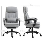 B¨¹rostuhl mit Massage- & Heizfunktion, verstellbar, bis 120 kg, 66 x 67 x 110-118 cm Grau